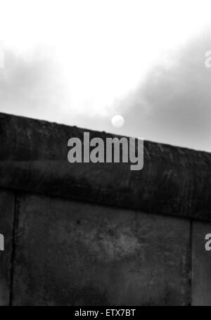 Berlin, Deutschland, Teil der ehemaligen Grenze Wand an der Gedenkstätte Berliner Mauer Stockfoto