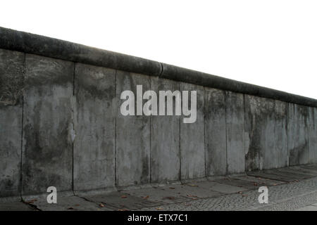 Berlin, Deutschland, Teil der ehemaligen Grenze Wand an der Gedenkstätte Berliner Mauer Stockfoto
