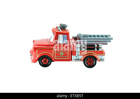 Bangkok, Thailand - 5. Februar 2015: Rescue Squad Mater Spielzeugauto ein Protagonist der dem Disney Pixar Film Cars. Stockfoto