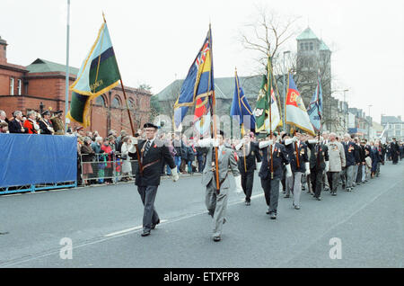 Remembrance Day Parade, Middlesbrough, Sonntag, 10. November 1991. Stockfoto