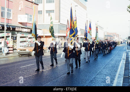 Remembrance Day Parade, Middlesbrough, Sonntag, 11. November 1990. Stockfoto