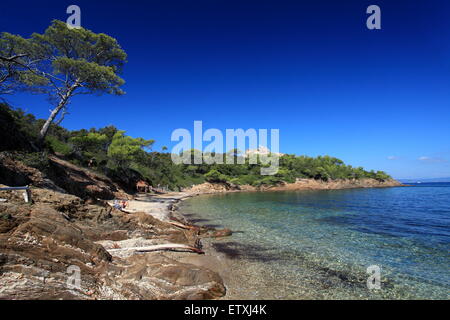 Die Porquerolles Inseln an der französischen Riviera Stockfoto