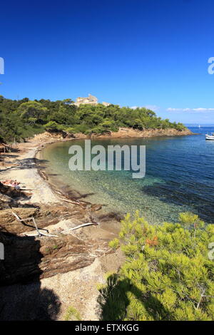 Die Porquerolles Inseln an der französischen Riviera Stockfoto