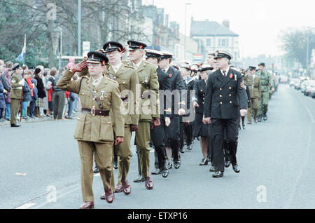 Remembrance Day Parade, Middlesbrough, Sonntag, 10. November 1991. Stockfoto