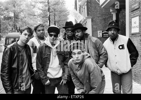 Die Beastie Boys in Amsterdam mit Mitgliedern von Run-DMC. 22. Mai 1987. Stockfoto