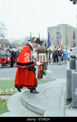 Remembrance Day Parade, Middlesbrough, Sonntag, 10. November 1991. Stockfoto