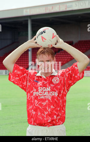 Walsall FFC, Pre Season Fototermin, 30. Juli 1993. Dean Smith, Walsall FC Spieler, 1989 bis 1994, 142 senior-Spiele, 2 Tore. Stockfoto