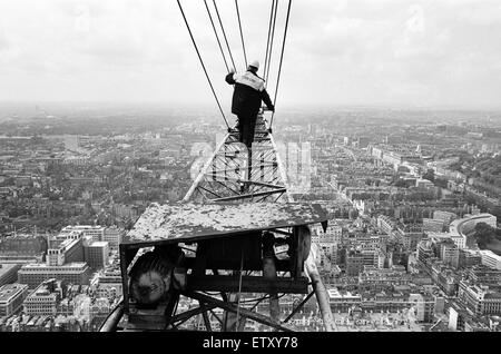 Bau des Turmes GPO, London. 15. Juli 1964. Stockfoto