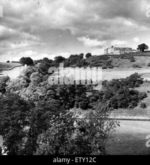 Offa es Dyke ist eine große lineare Erdarbeiten, die etwa die aktuelle Grenze zwischen England und Wales folgt. 5. September 1956. Stockfoto