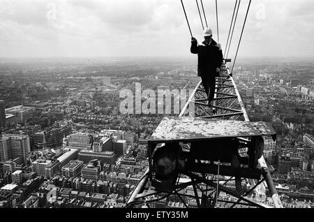 Bau des Turmes GPO, London. 15. Juli 1964. Stockfoto