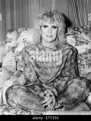 Englische Sängerin Dusty Springfield, 26. Juli 1985. Stockfoto