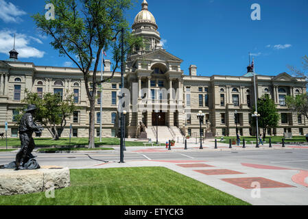Wyoming State Capitol, gesehen von vorne, Cheyenne, USA, Nordamerika Stockfoto