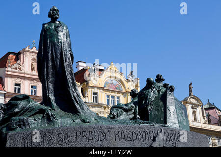 Jan-Hus-Denkmal in Prag, Tschechien Stockfoto