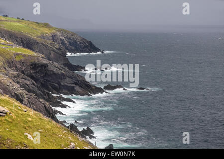 Küste bei Slea Head Drive, Iveragh-Halbinsel, County Kerry, Irland Stockfoto