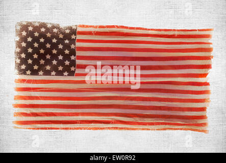 Amerikanische Flagge auf Wand Stockfoto