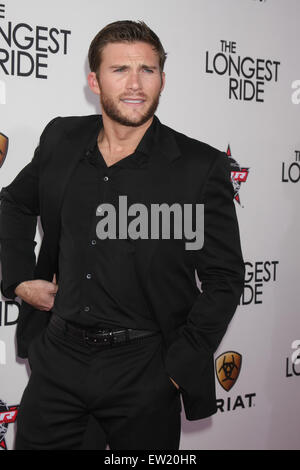 Die längste Fahrt Premiere mit: Scott Eastwood Where: Los Angeles, California, Vereinigte Staaten von Amerika bei: 7. April 2015 Stockfoto