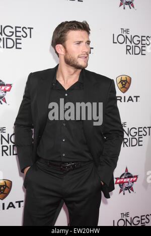 Die längste Fahrt Premiere mit: Scott Eastwood Where: Los Angeles, California, Vereinigte Staaten von Amerika bei: 7. April 2015 Stockfoto