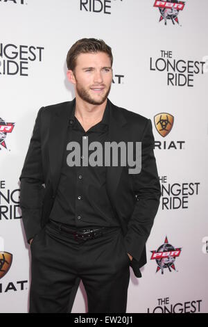 Die längste Fahrt Premiere mit: Scott Eastwood Where: Los Angeles, California, Vereinigte Staaten von Amerika bei: 7. April 2015 Stockfoto