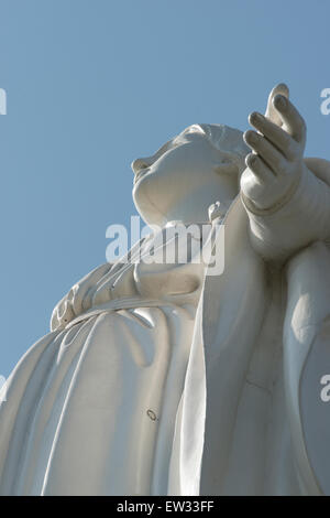 Statue der Jungfrau Maria an der Oberseite San Cristóbal, Santiago, Santiago Metropolitan Region, Chile Stockfoto