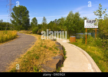 Fairview Salish Teich und Park Oregon State. Stockfoto