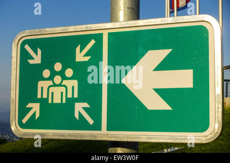 Treffpunkt Zeichen, Österreich, Carinthia Stockfoto