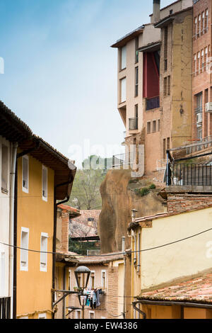 Straße im alten jüdischen Viertel von Tarazona Stockfoto