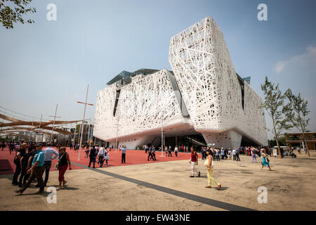 Mailand, Expo 2015, Italien-Pavillon, Essen, Architektur, Pavillon, Struktur, Stockfoto