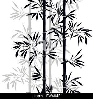 Bambus Blatt Hintergrund. Floral nahtlose Textur mit Blättern. Stock Vektor