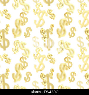 Nahtlose Hintergrund gemacht von Dollarzeichen eingeschlossen Stockfoto