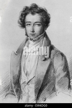 Alexis de Tocqueville. Alexis-Charles-Henri Clérel de Tocqueville, französischer politischer Denker und Historiker Stockfoto