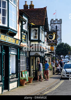 Yarmouth ist eine der kleinsten Städte im Vereinigten Königreich. Es hatte nur 791compared mit 600 100 Jahren 2001 Einwohner Stockfoto