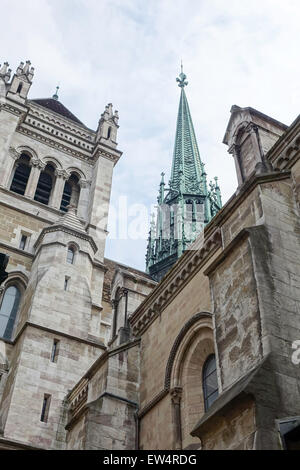 Kathedrale St. Peter-Genf Stockfoto