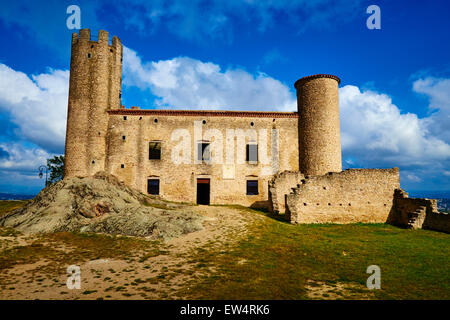 Frankreich, Loire, Dorf Chambles, Essalois Burg über dem Loire-Tal Stockfoto