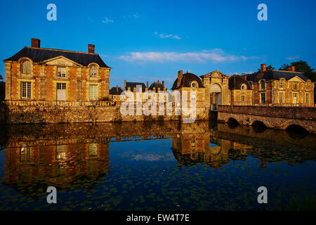 Frankreich, Loiret, Sologne, La Ferte Saint Aubin Burg Stockfoto