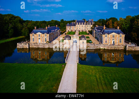 Frankreich, Loiret, Sologne, La Ferte Saint Aubin Burg Stockfoto