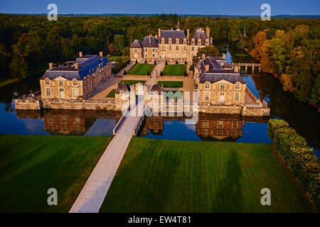 Frankreich, Loiret, Sologne, La Ferte Saint Aubin Burg Stockfoto