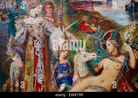 Frankreich, Paris, Gustave Moreau Museum "Les Licornes" Stockfoto