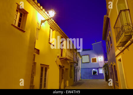 Denia alte Dorf Sonnenuntergang Dämmerung im Mittelmeer-Alicante-Spanien-Europa Stockfoto