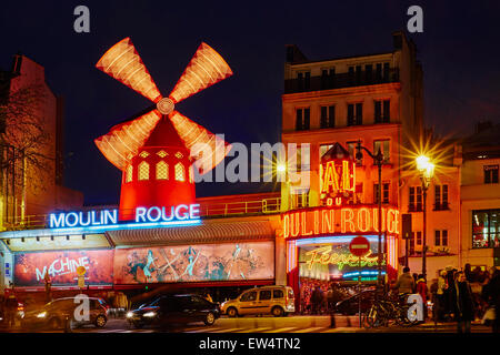 Frankreich, Paris, Pigalle, Platz Blanche, das Moulin Rouge Stockfoto