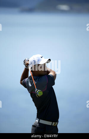 University Place, Washington, USA. 17. Juni 2014. Shunsuke Sonoda (JPN) Golf: Shunsuke Sonoda Japan Tees während einer Praxis runden die 115. U.S. Open Championship auf dem Chambers Bay Golf Course in University Place, Washington, Vereinigte Staaten. Bildnachweis: Koji Aoki/AFLO SPORT/Alamy Live-Nachrichten Stockfoto