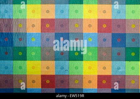 schöne bunte dekorative Tischdecke Hintergrund Stockfoto