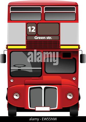 London roten Doppeldeckerbus. Vektor-illustration Stock Vektor