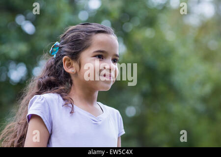 Kleines Mädchen lächelnd Stockfoto