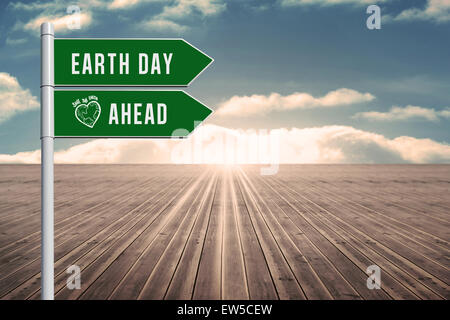 Zusammengesetztes Bild des Earth Day ahead Stockfoto