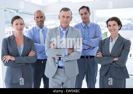 Business-Team gerne gemeinsam auf laptop Stockfoto