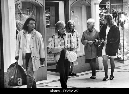 Eldon Garten Shopping Center, Newcastle Upon Tyne, Tyne and Wear. 30. Oktober 1989. Stockfoto