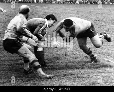 Llanelli V Australia Rugby match, während der Australien-Tour von Großbritannien und Irland. Llanelli gewonnen: Llanelli 19, Australien 16. 20. November 1984. Stockfoto