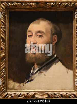 Edouard Manet (1832-1883). Französischer Maler. Leiter des Jean-Baptiste Faure (1830-1914), 1882-83. Öl auf Leinwand. Stockfoto
