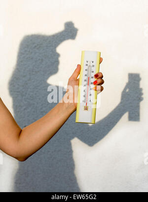 Heißen Temperaturen im Sommer. Stockfoto