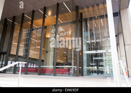 Law Courts Sydney ist Sitz des Supreme Court of New South Wales sowie Teile des Federal Court of Australia und des High Court of Australia. Stockfoto